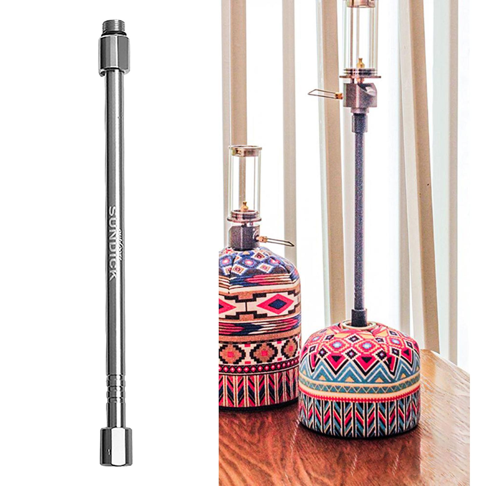 Camping Lantern Holder Gas Lantern Extension Pole Converter 20cm Silver