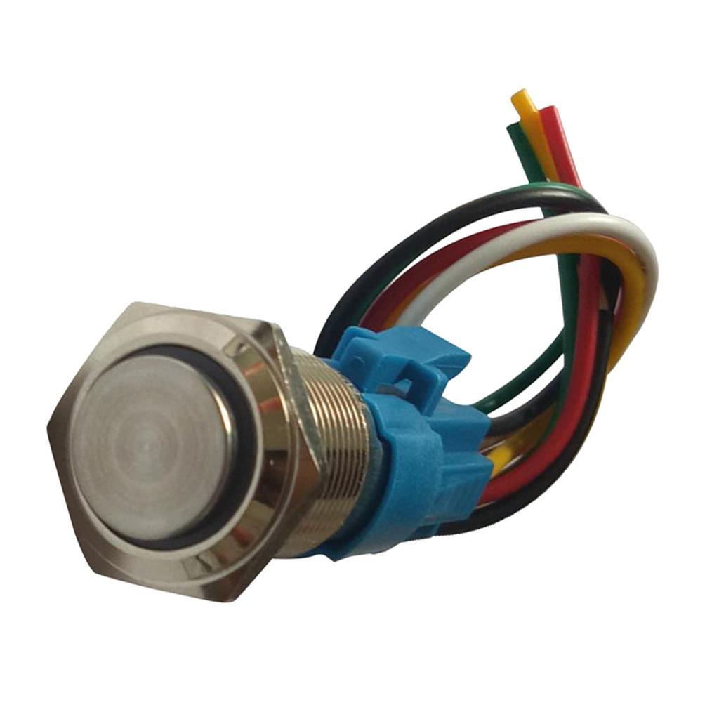 3-6V Momentary IP65 250V/5A Push Button Switch with Wire Connector