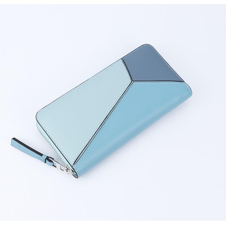 Ví dài chiếc lá/kẻ ô vuông cao cấp phong cách Hàn Quốc 2018