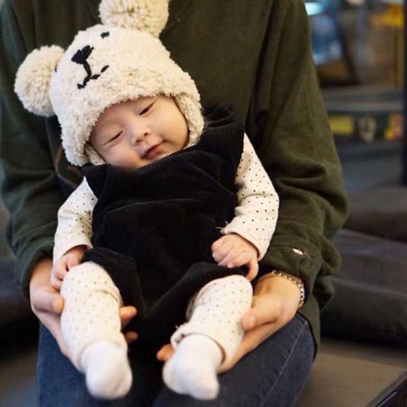 Đáng Yêu Handmade Mũ Hình Gấu Cho Bé Và Mẹ Mùa Đông Ấm Áp Bảo Vệ Tai Hoạt Hình Mũ Trẻ Em Đôi Pompom Trẻ Em Bé Gái Bé Trai bò Nắp