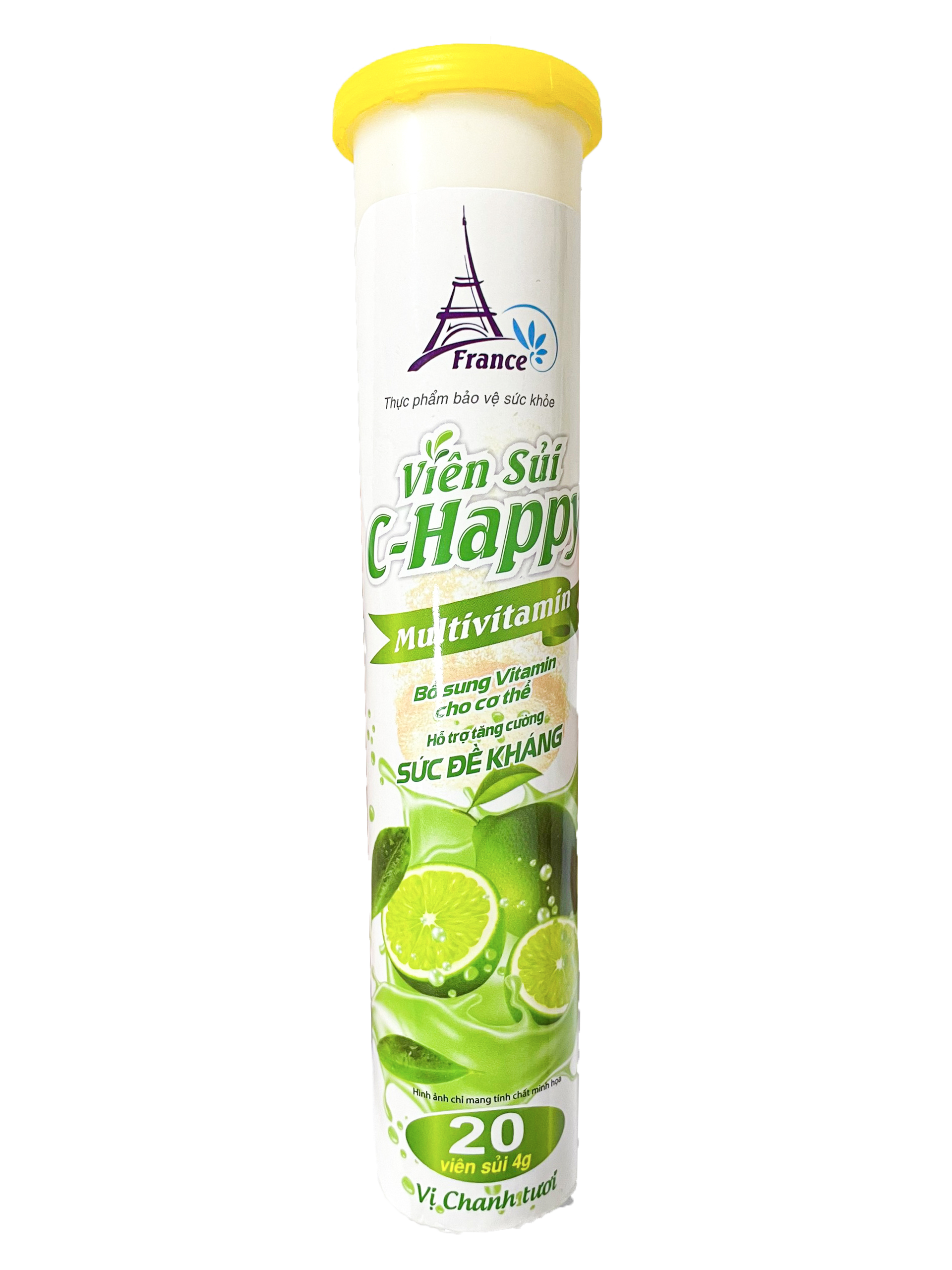 Viên Sủi Bổ Sung Vitamin C Tăng Cường Sức Đề Kháng Vị Cam, Chanh Tươi, Chanh Tươi Multi