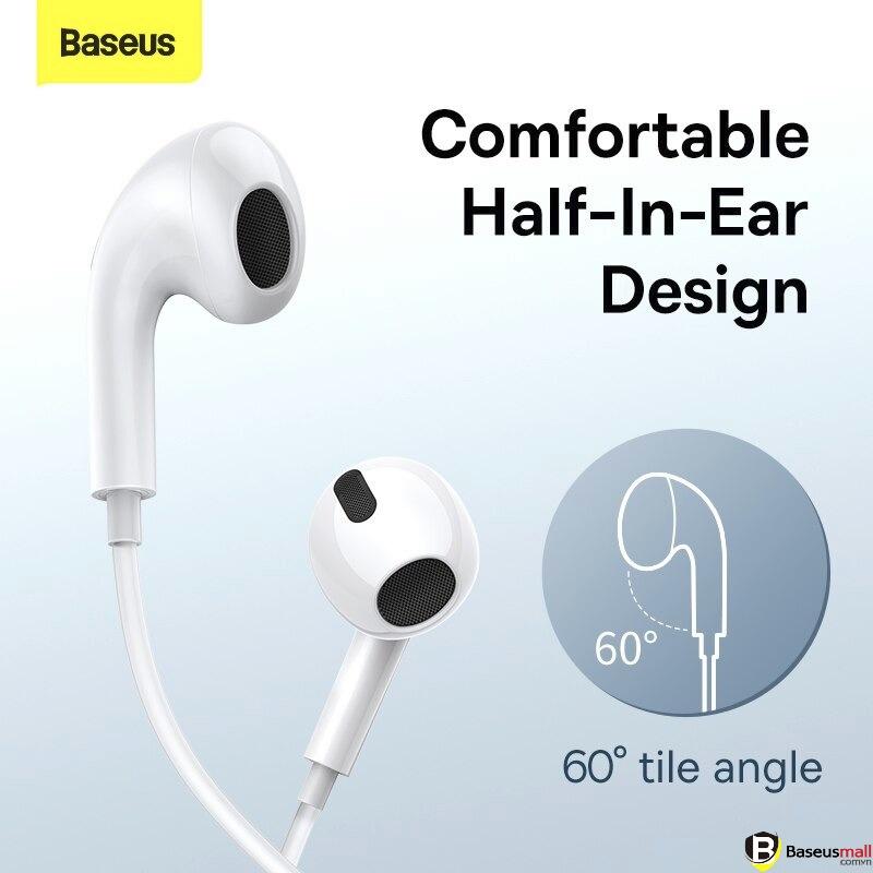 Baseus -BaseusMall VN Tai nghe in Ear Baseus Encok C17 Type-C (Wired Earphone with Mic Stereo Headset Earbuds Earpiece) (Hàng chính hãng)