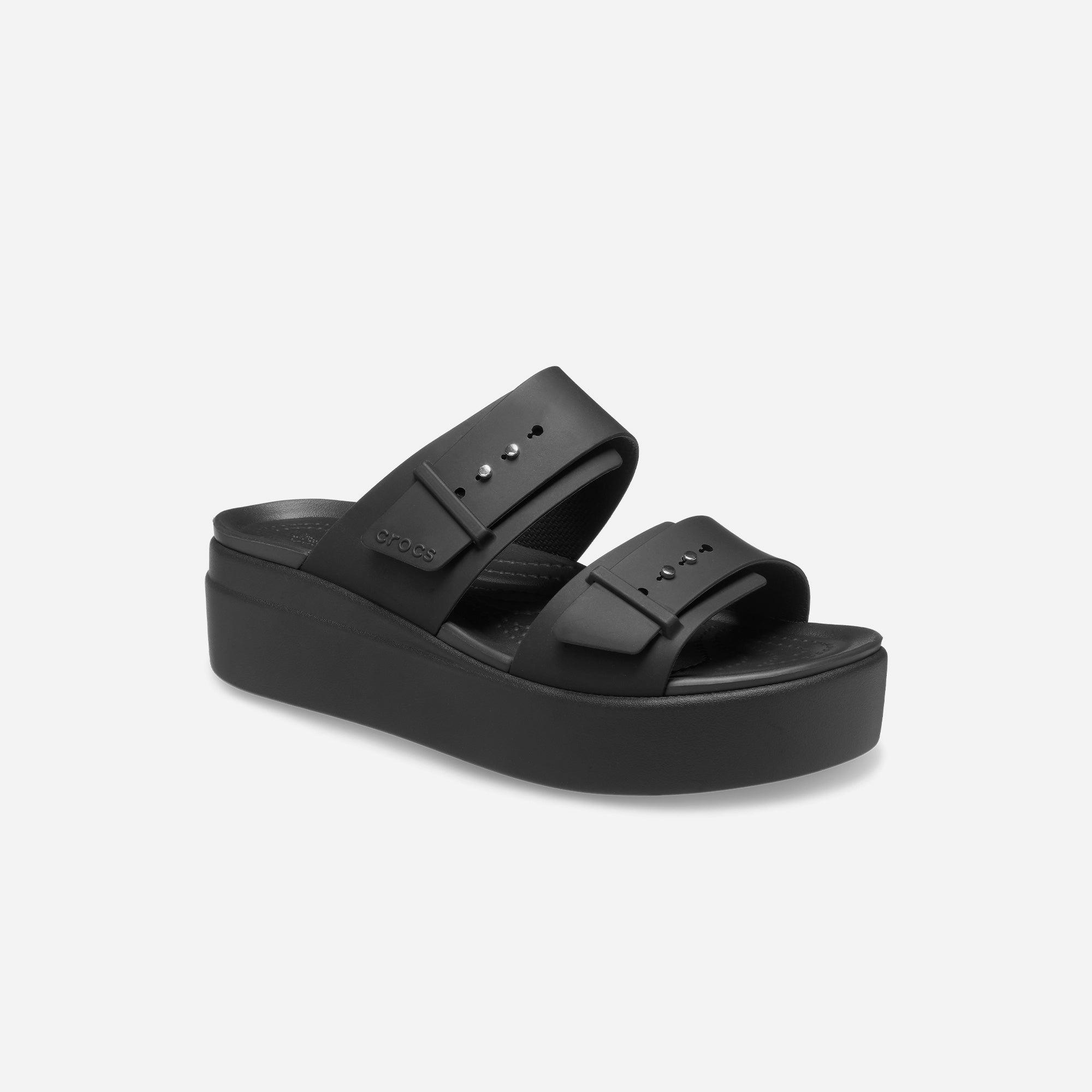 Dép quai ngang nữ Crocs Brooklyn Buckle Low - 207431-001