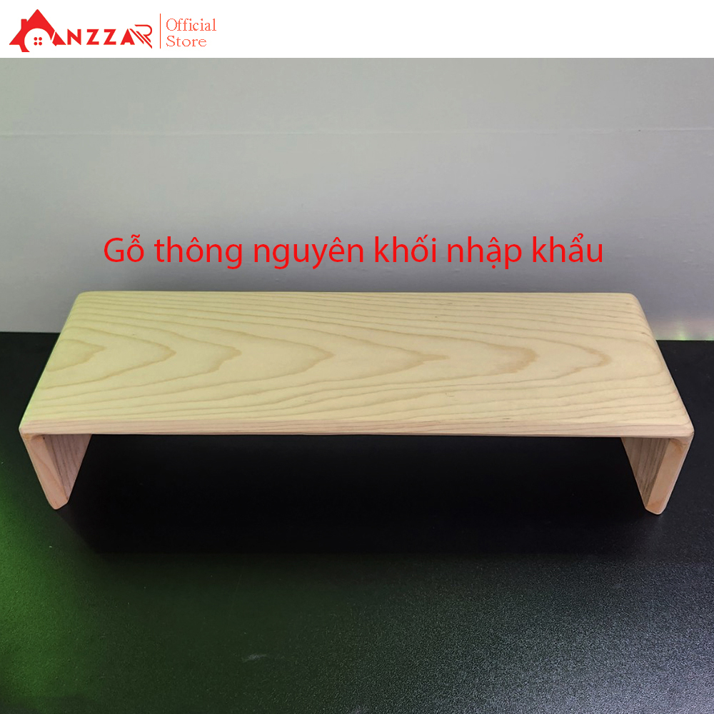Kệ Màn Hình Máy Tính Monitor Sơn Phủ Bóng Kệ Gỗ Kê Màn Hình Uốn Cong Độc Đáo Sang Trọng Anzzar-06