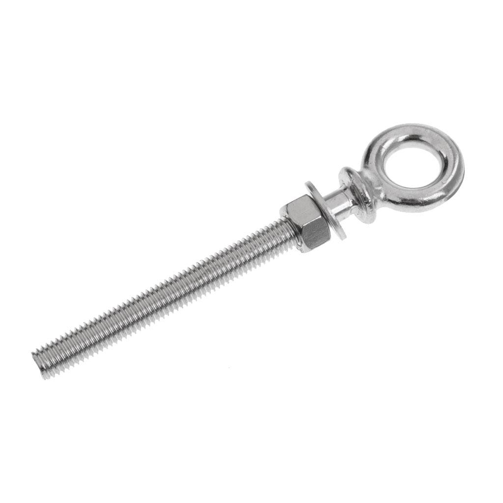 4x316 Stainless Steel Long Lifting Eye with Nut And Washer M12 X 120mm