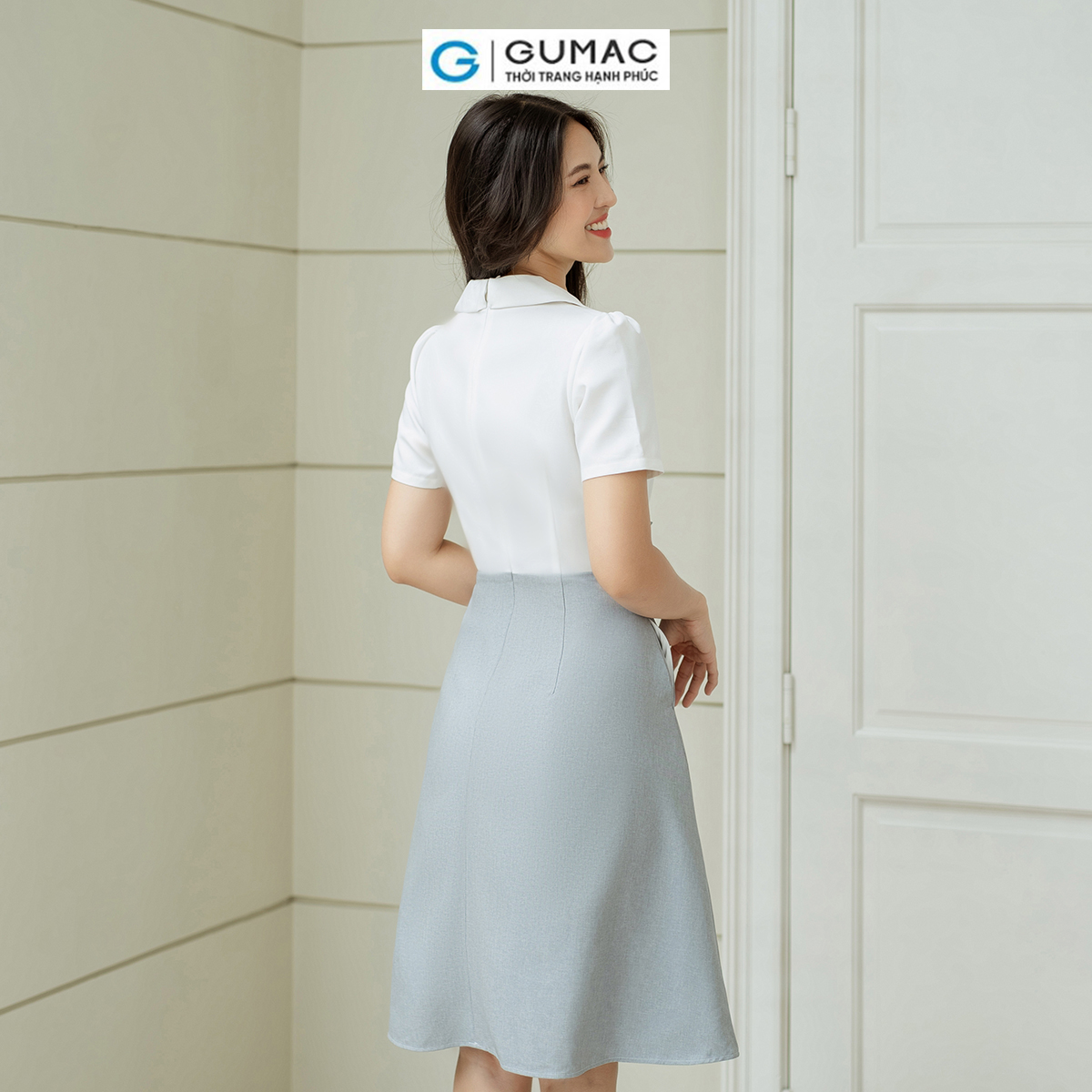 Đầm A phối tùng GUMAC DD08025