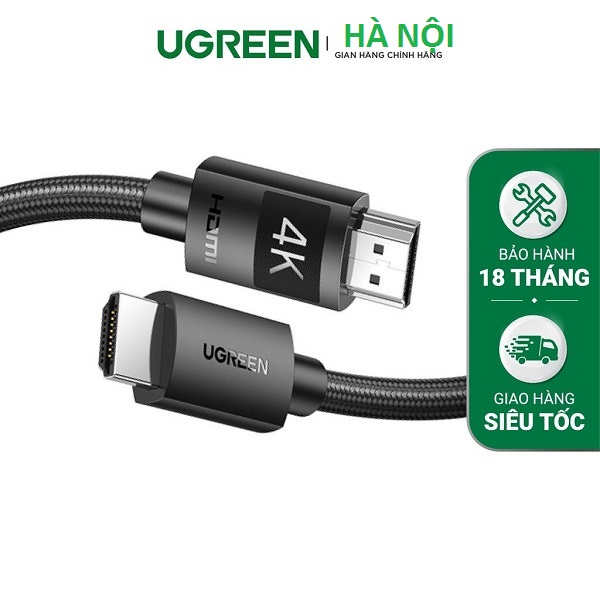 Cáp HDMI dài 5M độ phân giải 4K@30Hz Ugreen 40103 hàng chính hãng