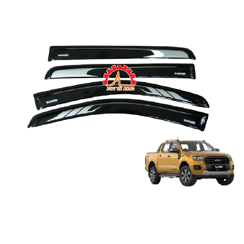 Vè che mưa dùng cho xe ford ranger hàng nhựa đen cao cấp 1 bộ 4 cái