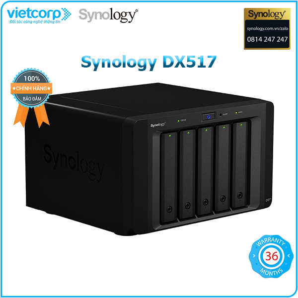 Thiết bị mở rộng NAS Synology DX517 - Hàng Chính Hãng