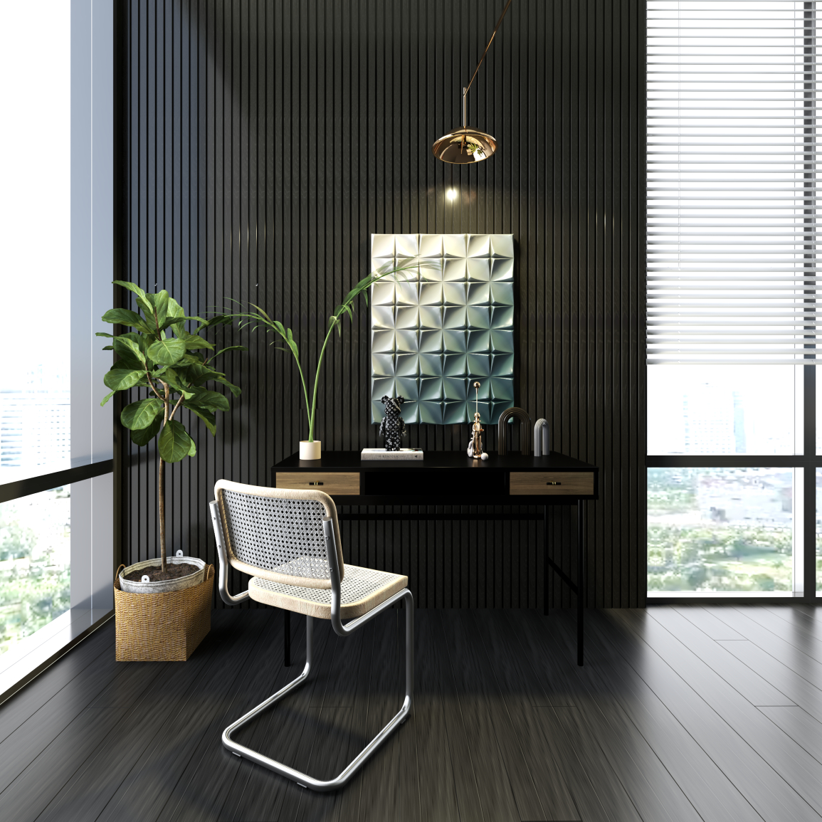 BECKY, Bàn làm việc 3 ngăn - chân sắt , 120cm x 55cm x 75cm , BAN_005