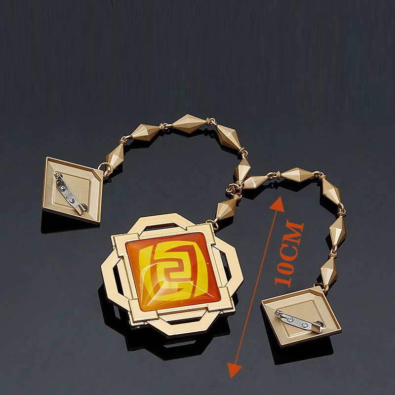 Móc khóa mô hình tỉ lệ 1:1 nguyên tố Vision Venti Liyue Mondstadt Hỏa GENSHIN IMPACT 2.0 kim loại ghim cài game