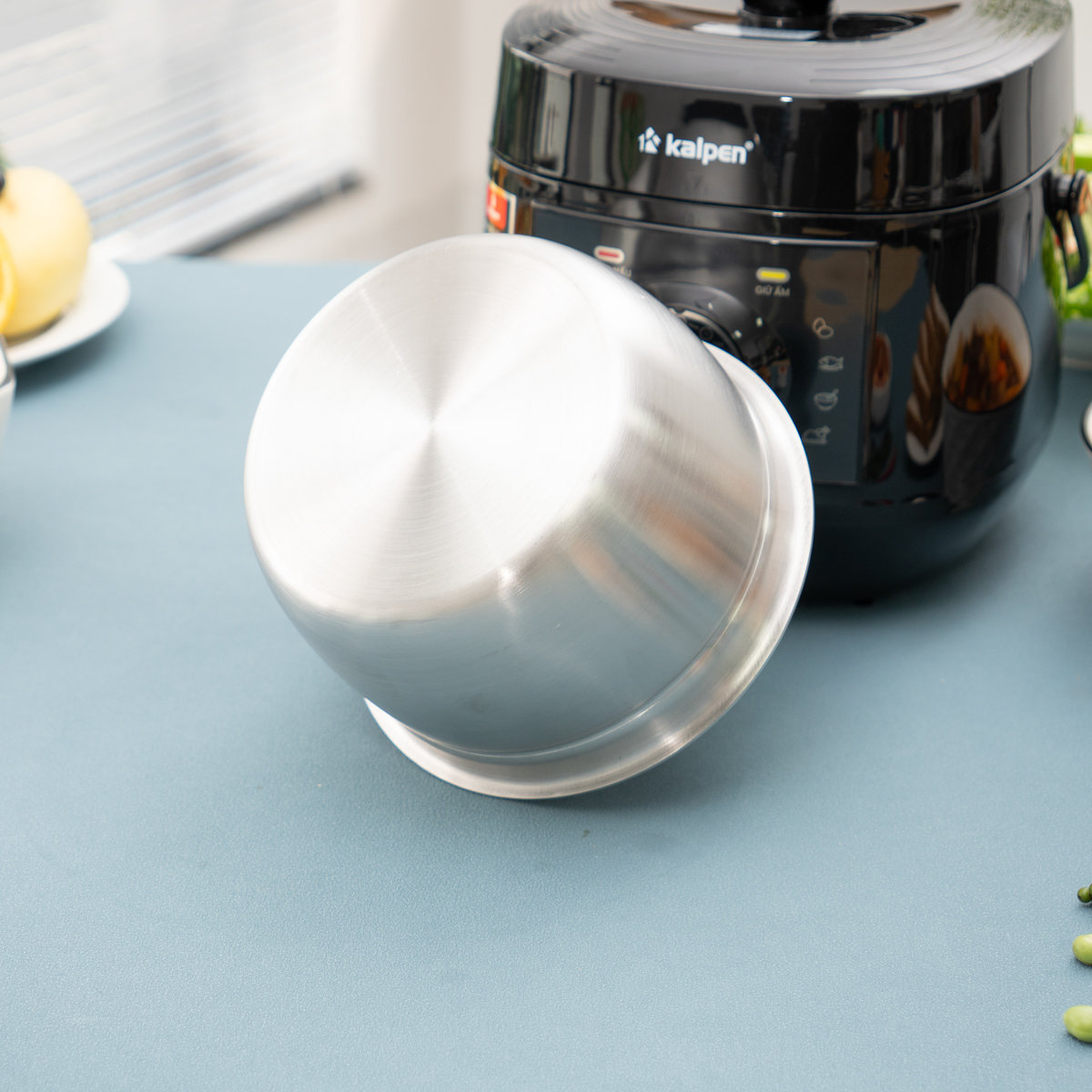 Nồi áp suất điện lòng nồi Inox 304 Kalpen P7 dung tích 3L công suất 700W bảo hành 2 năm - Hàng chính hãng