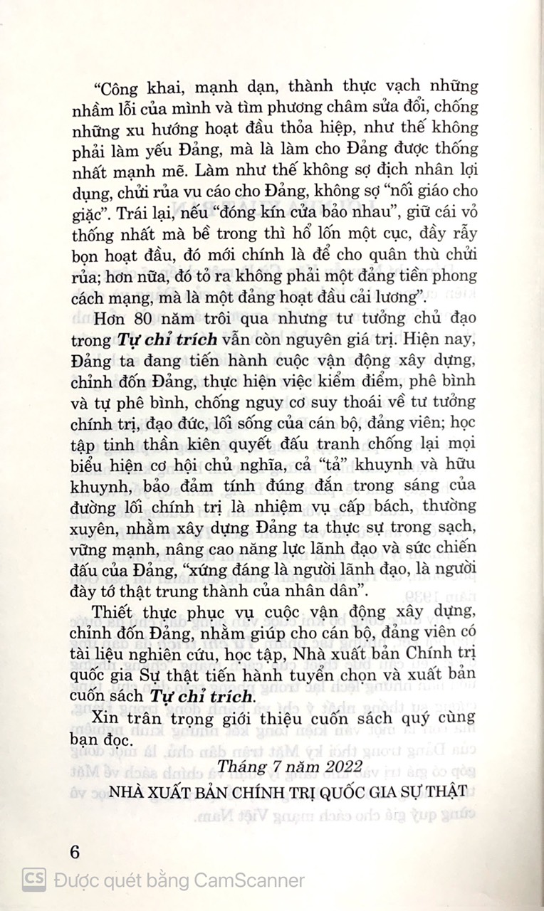 Tự chỉ trích