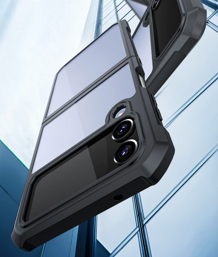 Ốp Lưng Chống Sốc Mặt Lưng Trong Suốt Bảo Vệ Cho Samsung Galaxy Z Flip, Z Flip 4 - Hàng Chính Hãng Xundd