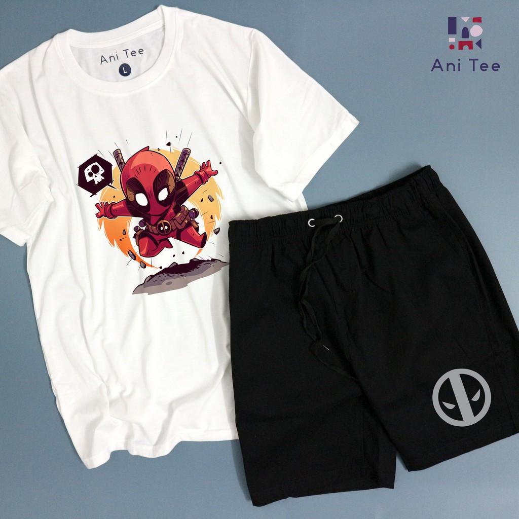 Combo Quần Áo DEADPOOL Hoạt Họa Cotton 100% Form Rộng