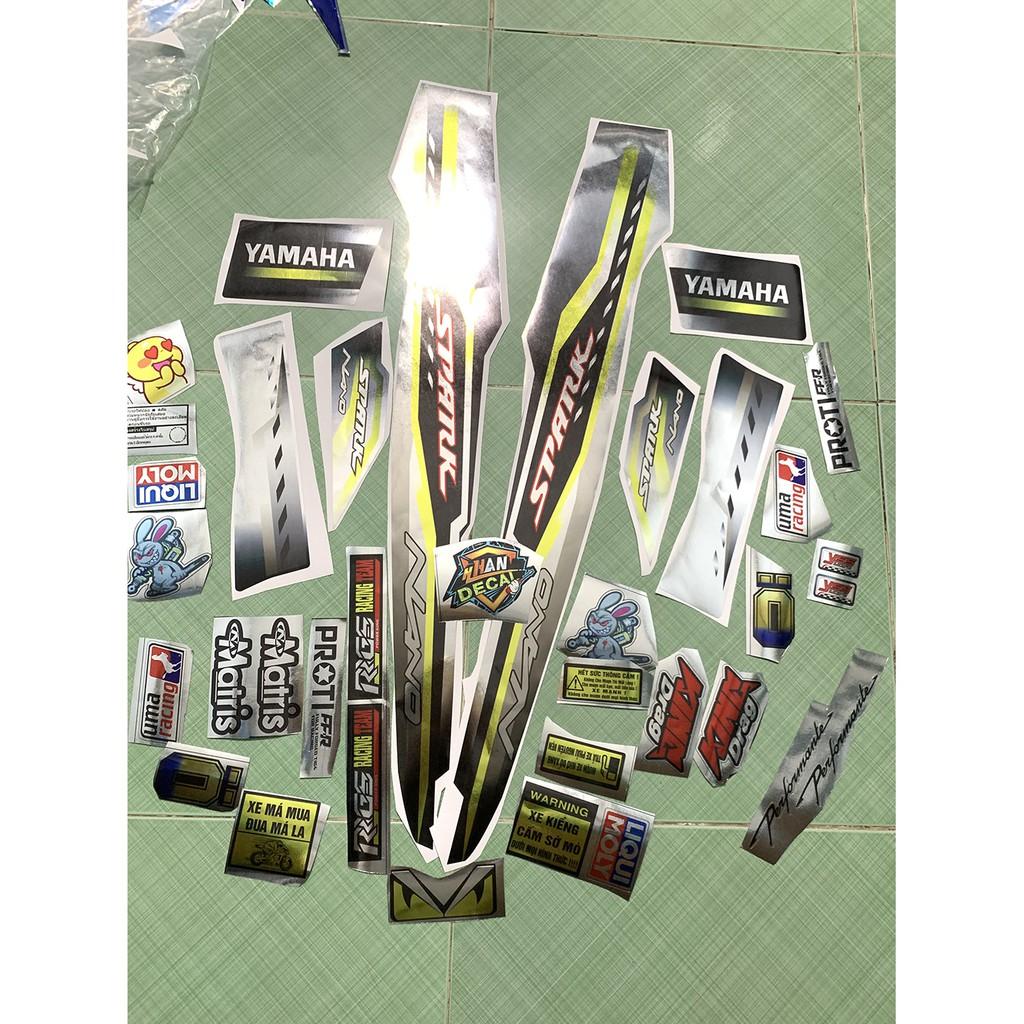 Tem sirius 110 spark nano bạc vàng crom