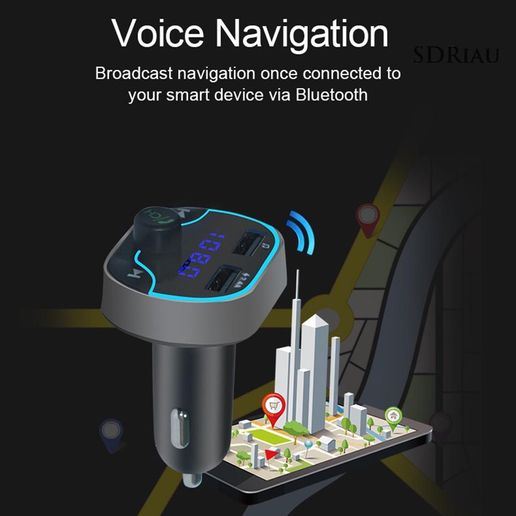 Củ Sạc Trên Xe Hơi Qcd_T24 Dual Usb Bộ Truyền Tín Hiệu Bluetooth