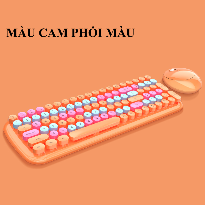 Bộ bàn phím và chuột không dây MOFII CANDY XR thiết kế phím mini 100 phím kết nối bằng chip USB 2.4GHz và 4 màu sắc độc đáo - Hàng Chính Hãng