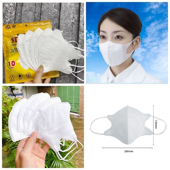 10 Khẩu Trang - Taky, Màu Tắng 5D BS Mask Bông Sen Vàng, Loại Kháng Khuẩn, Lọc Và Ngăn Bụi Thoáng Khí, Đeo Không Đau Tai. Takyhome-7768