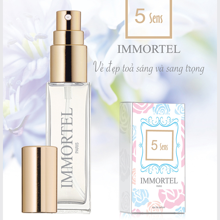 Nước Hoa Nữ Immortel Paris 5 Sens  Eau De Parfum .Dung Tích 8ml- Phong cách quyến rũ, cuốn hút, gợi cảm - 0603A