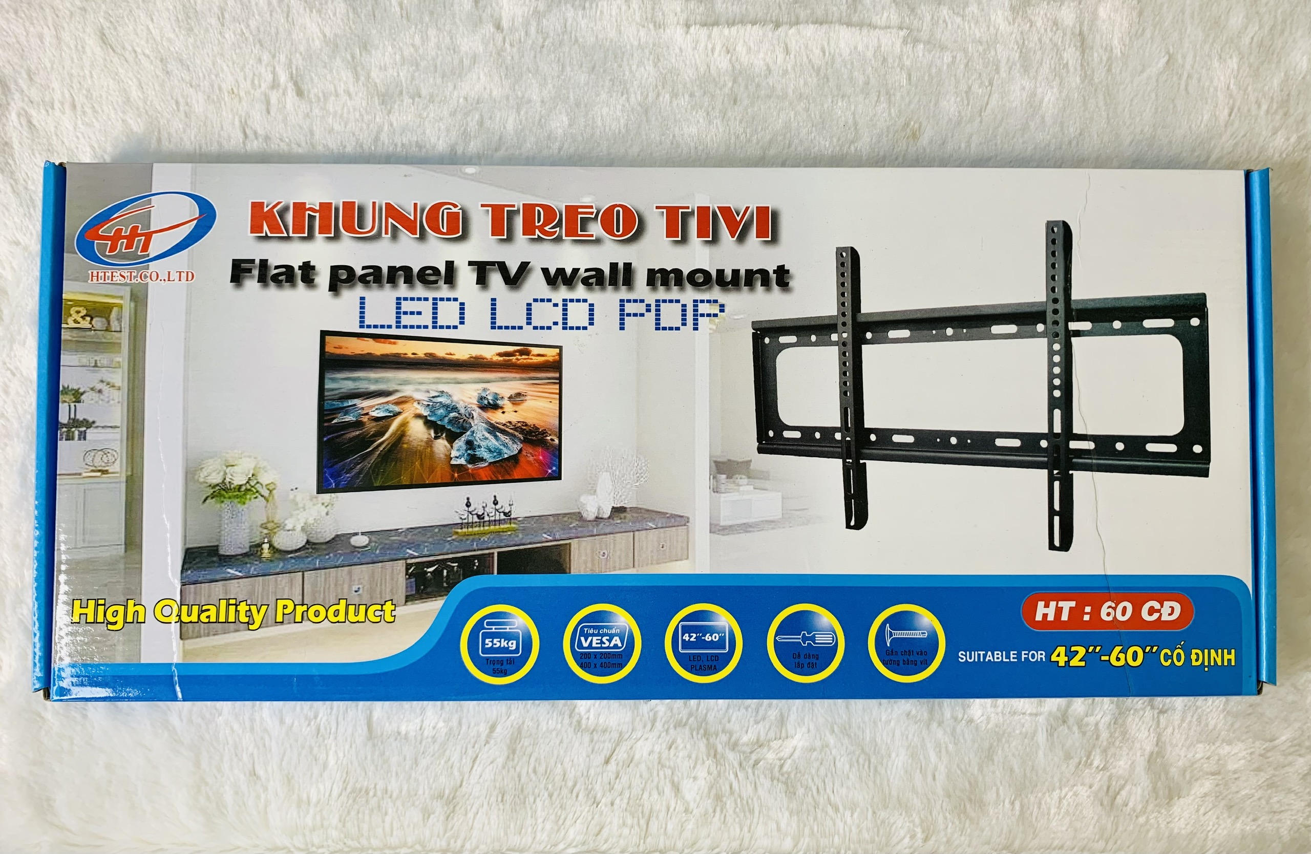 Khung Treo Tivi Led Cố Định 26 - 60Inch Hoàng Thịnh , Hàng Chính Hãng. - Dùng Cho Tivi 42 - 60Inch