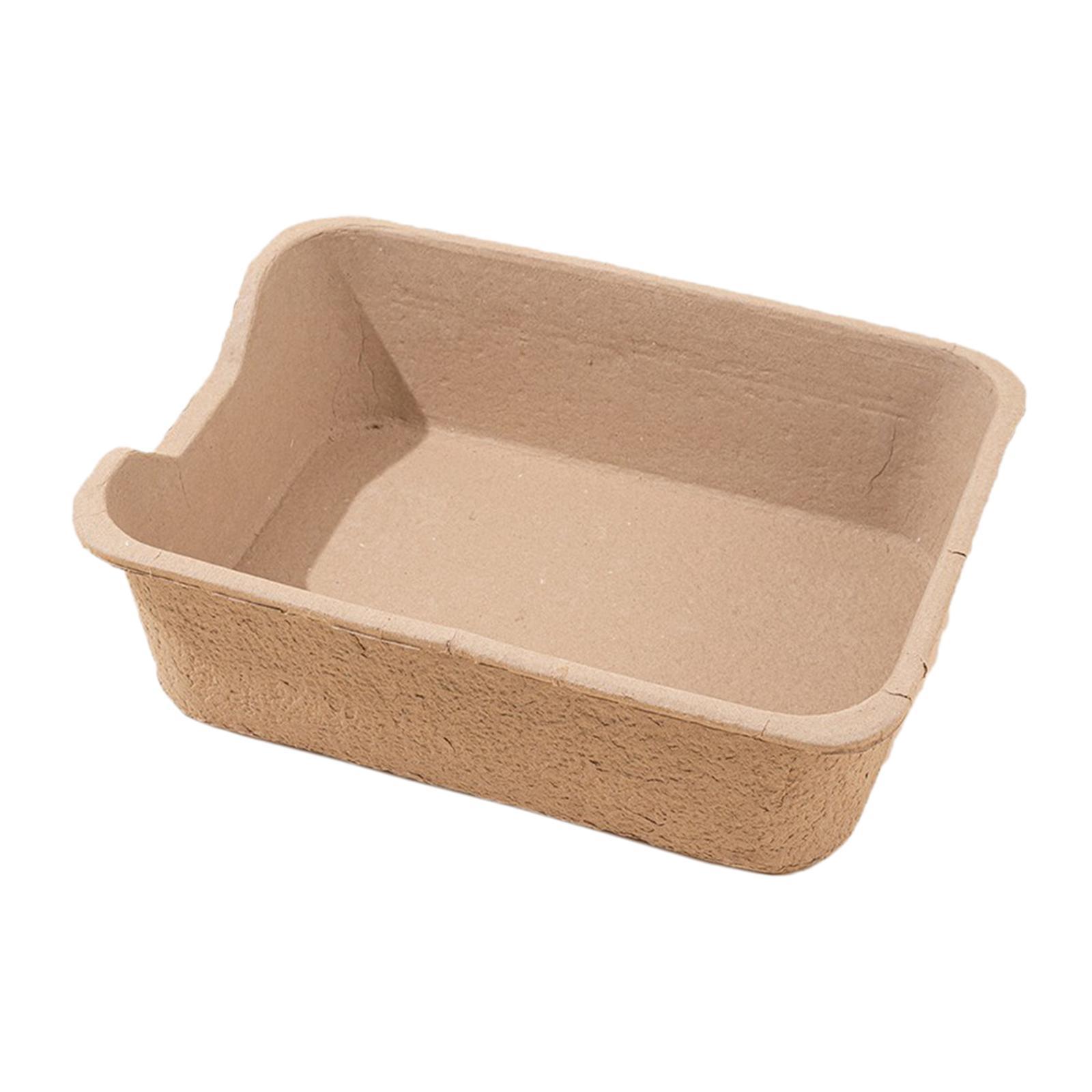 Disposable Cat Litter Box Pet Litter Tray Semi Enclosed Sifting Litter Box Durable Open Cats Litter Box Litter Pan for Small Animals Rabbits