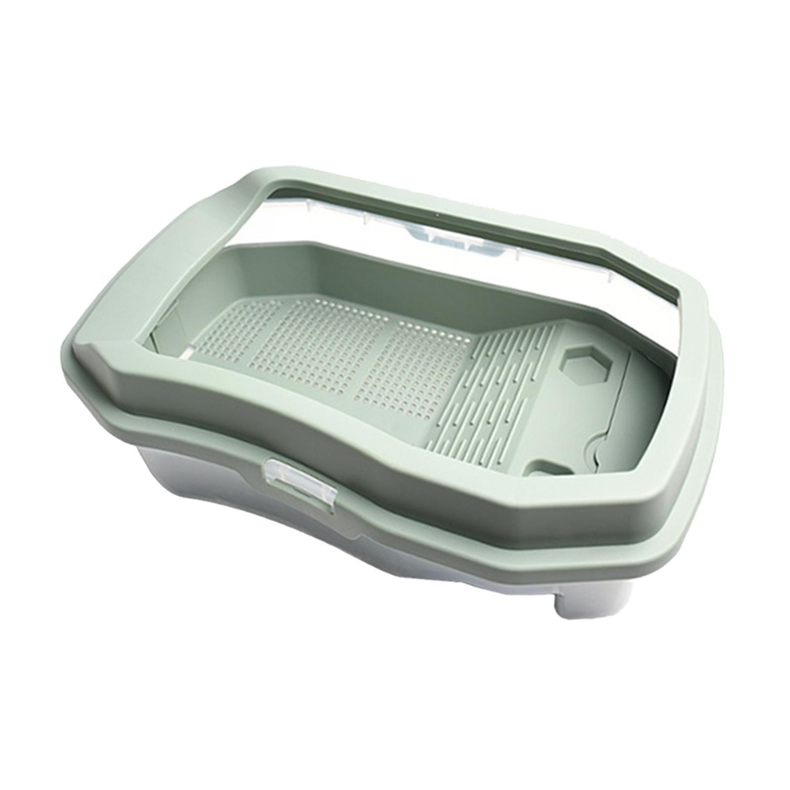 Turtle Aquarium Turtle Breeding Tank with Basking Platform Detachable Prevent from Escaping Turtle Habitat Reptile Tank for Lizards Crayfish