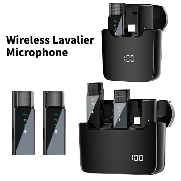 Bộ 2 Micro Cài Áo Nhỏ Gọn Không Dây Dual Lavalier DSP Tech 80M Khử Ồn