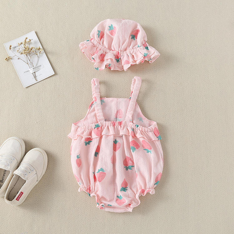 Bodysuit cho bé sợi tre, áo liền quần sát nách kèm mũ xinh xắn cho bé gái từ 7-13kg