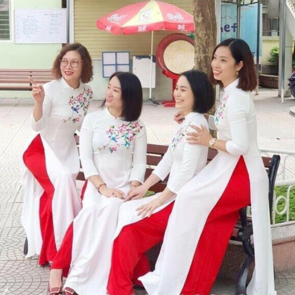 Áo Dài Thêu Truyền Thống Lụa Tô Châu Cao Cấp - Áo Dài Mian