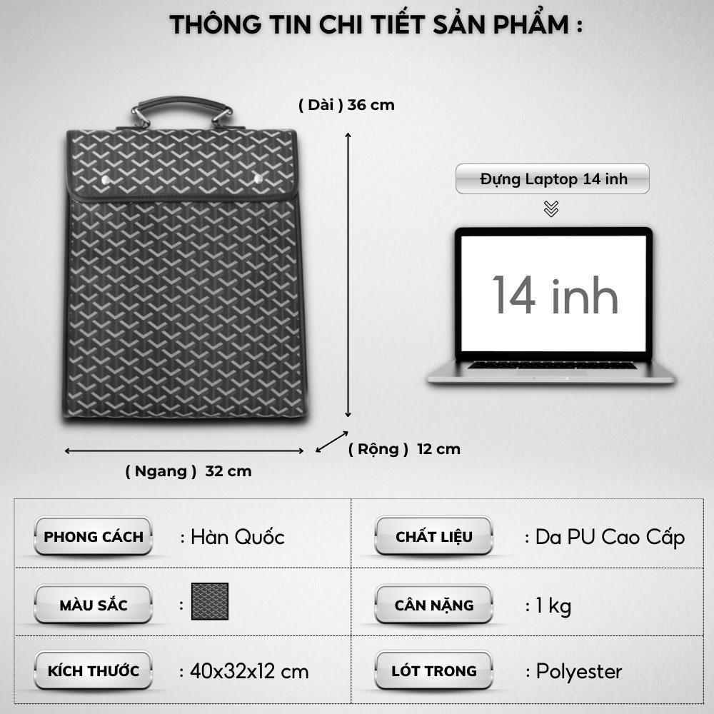 Balo da thời trang nam nữ da PU cao cấp chống thấm nước cặp đi học đi chơi ulzzang balo đựng laptop 15.6 inh - 