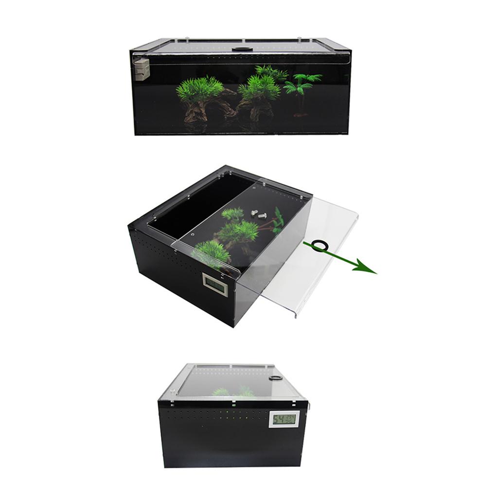 Acrylic Reptiles Terrariums Feeding Box For Turtle Snake Frog Small Animal