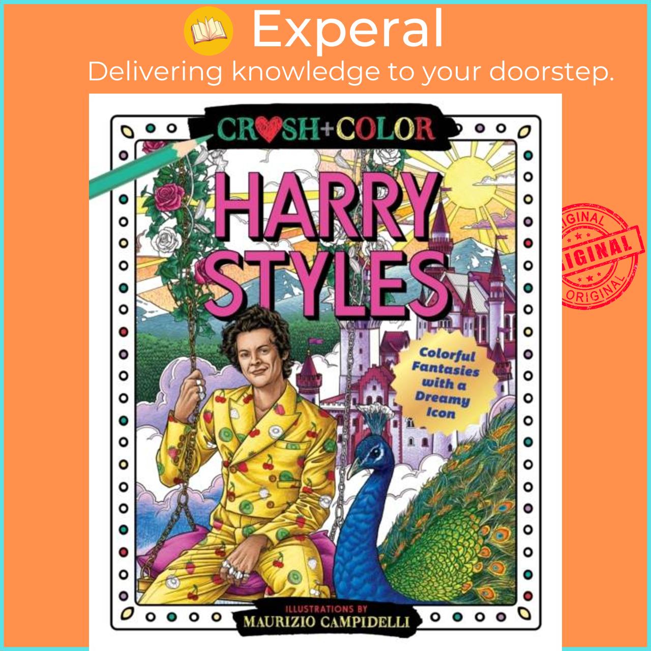 Sách - Crush and Color: Harry Styles - Colorful Fantasies with a Dreamy I by Maurizio Campii (UK edition, paperback)