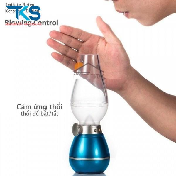 Đèn thờ cảm ứng, Đèn bàn sạc điện, thổi là sáng