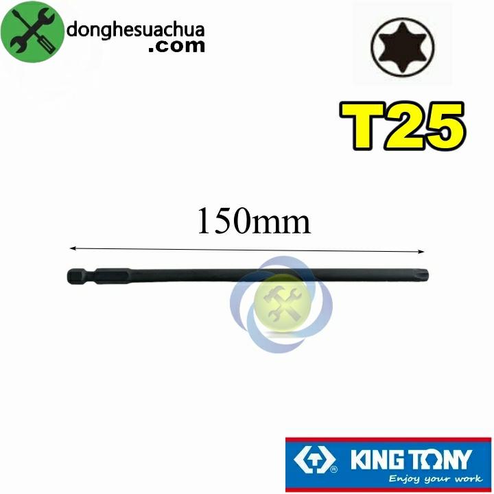 Mũi vặn vít sao T25 Kingtony 711525T dài 150mm loại không lỗ
