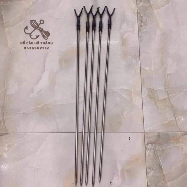 Chống cần câu cá chữ y 1m5 chống cần inox chống cần bọc đầu nhựa