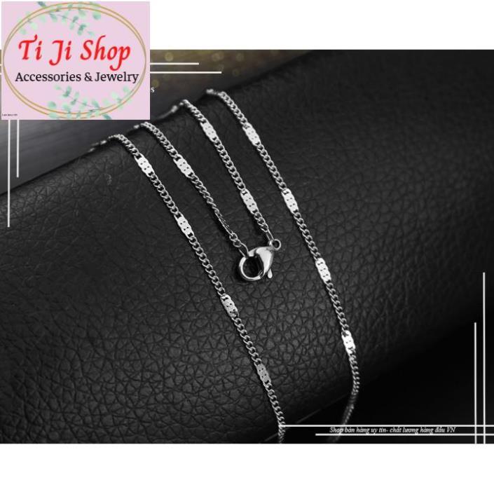 DÂY CHUYỀN NỮ INOX KIỂU LẶC SIÊU NHÍ DẬP CÁCH ĐIỆU D - đẹp, không đen