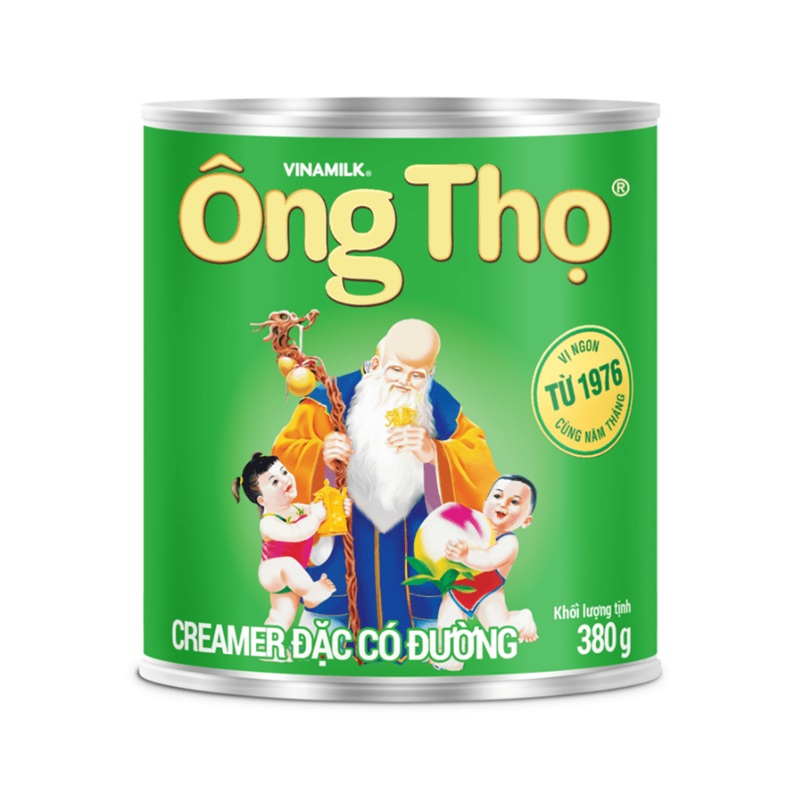 Thùng 48 sữa đặc có đường Ông Thọ xanh lá - Hộp thiếc 380g