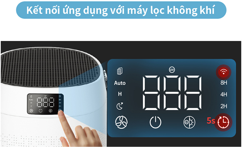 Máy lọc không khí Lock&lock Air purifier ENP124WHT (50W) Màu trắng - Hàng chính hãng