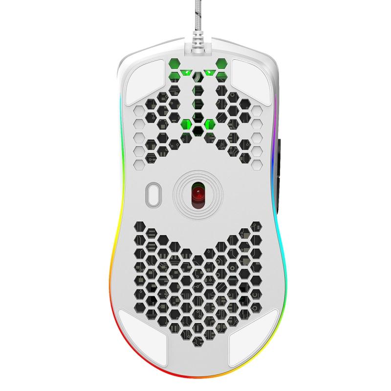 J900 6400DPI Điều Chỉnh 6 Nút Game Thủ Có Dây Cổng USB Tổ Ong Rỗng RGB Chuột Chơi Game