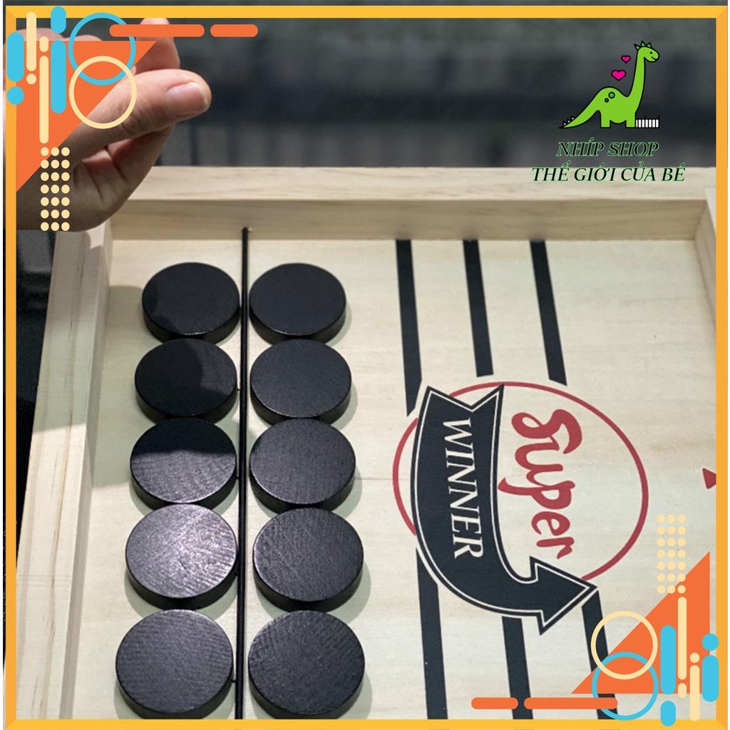 Foosball Winner bàn bắn bi gỗ, đồ chơi bằng gỗ thân thiện môi trường an toàn sức khỏe, Echolic, Slingpuck