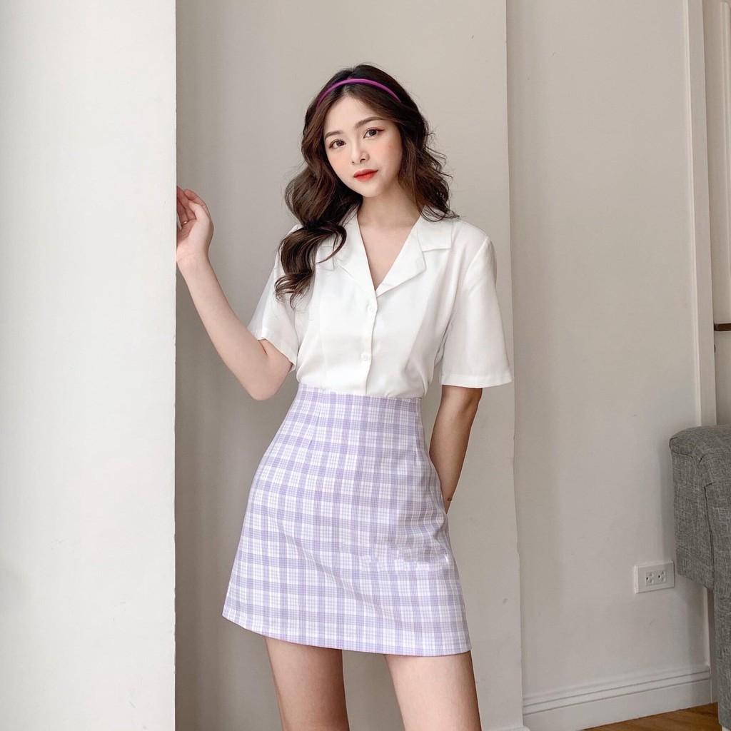 Áo sơ mi nữ cổ vest chất đũi MADELA, kiểu dáng basic thanh lịch ,dễ phối đồ mặc đi chơi , đi làm đều đẹp , có nhiều màu và đủ size để lựa chọn