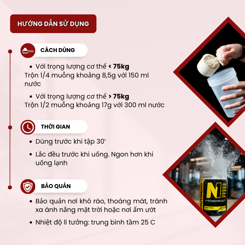 Thực phẩm bổ sung năng lượng trước khi luyện tập Nutrend N1 Strong Stimulating Pre-Workout - (Box 10 packs ) - Nutrition Depot Vietnam