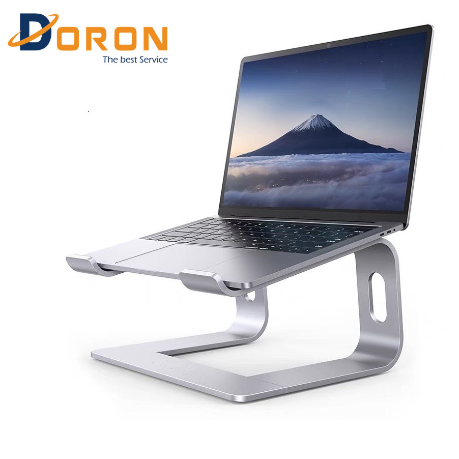 Giá Đỡ Laptop, Macbook Khung Bằng Hợp Kim Nhôm Siêu Bền - Hỗ Trợ Tản Nhiệt - Tháo Lắp Dễ Dàng - Hàng Chính Hãng Doron