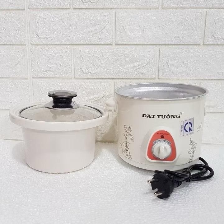 [AnhOtShop] Nồi Kho Cá Nấu Chậm Đạt Tưởng 1.5L – Lòng Sứ Dày, Giữ Nhiệt Tốt, Kho Cá Không Bị Vỡ, Tiết Kiệm Điện, Bền Hơn Loại Thường