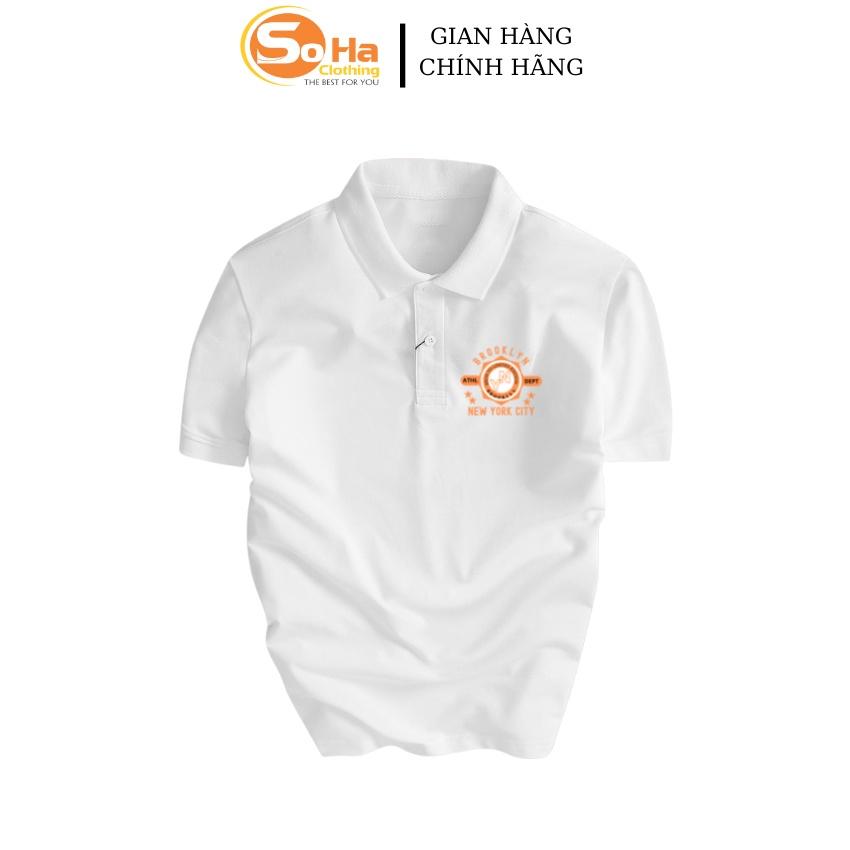 Áo POLO nam cổ bẻ BLOOKLYN  vải cá sấu dệt kim xuất xịn,chuẩn form, sang trọng ,thanh lịch - SOHA CLOTHING