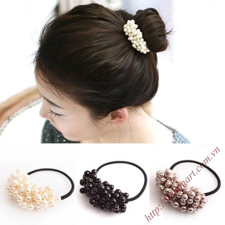 Cột tóc chùm ngọc Style Hàn Quốc