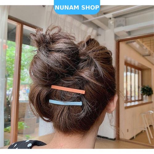 Kẹp tóc morandi đơn giản thời trang cho nữ, kẹp hàn quốc Nunam Shop