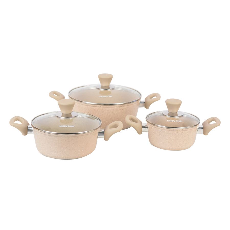 BỘ NỒI VÂN ĐÁ ĐÁY TỪ HAPPYCOOK HC-06MA