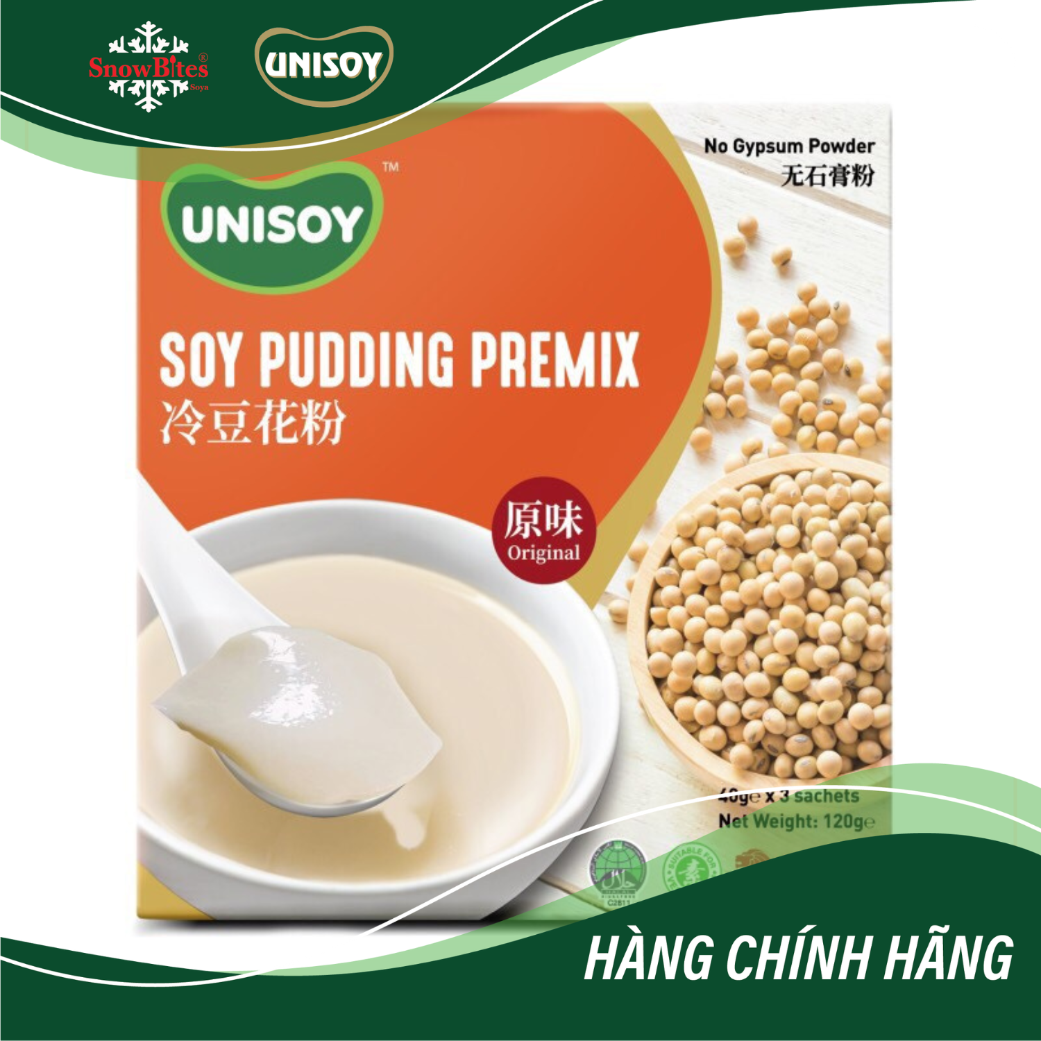 BỘT TÀU HŨ PUDDING UNISOY - 100% hạt đậu nành hữu cơ UNISOY CHÍNH HÃNG